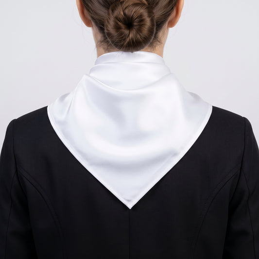 Pañuelo de fiesta blanco para el cuello