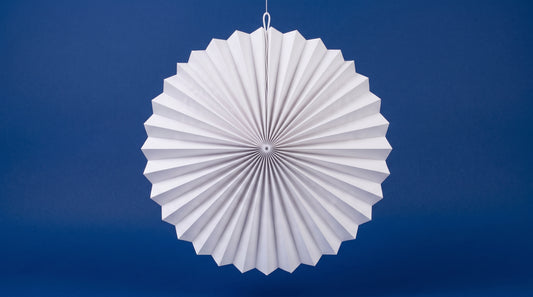 Farolillo de papel blanco de 22 cm para la tamborrada